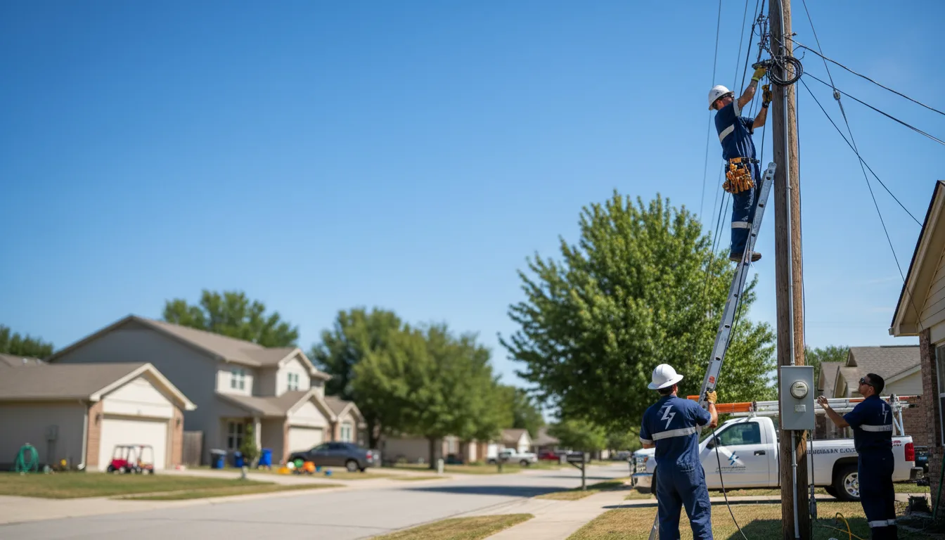 Residential electrician providing installation services in Choctaw, OK